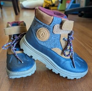 Carter's Navy and Tan Kids Winter Boots